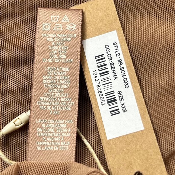 SKIMS Mesh Scoop Neck Bralette Sienna Womens XXS - Picture 9 of 10